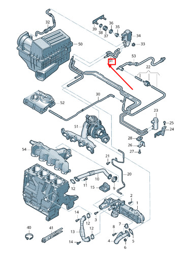 Audi unterdruckschlauch - tt, 8j